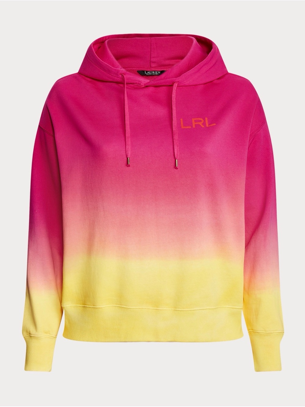 Lauren Ralph Lauren Dip Dyed French Terry Hoodie Gradient Ombré Sweatshirt 2X